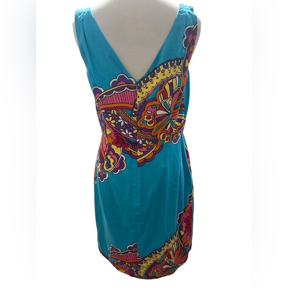 Lilly Pulitzer Kiki Engineered Optical Confusion V Neck Sleeveless Dress - Picture 3 of 3